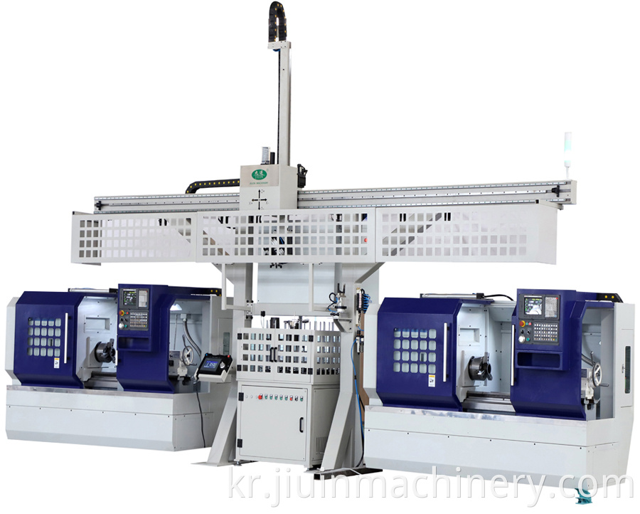Gantry Loader With Two CNC Lathes